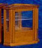 Walnut Corner Display Cabinet