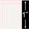1/4'' Scale Wallpaper-Rose Oxford Stripe/6 Pc
