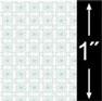 1/4'' Scale Wallpaper-Flower Tlie Blue/6 Pc