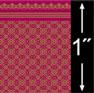 1/4'' Scale Wallpaper-Victorian Lace,Garnet/6 Pc