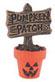 Halloween Flower Pot with Pumpkin Patch Sign