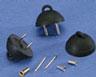 Black Plug-In Ceiling Plate