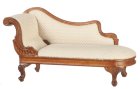 Chaise Lounge Victorian French Rococo - Walnut (image for) Chaise Lounge Victorian French Rococo - Walnut