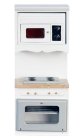 Kitchen Stove w/ Microwave - White & Marble (image for) Kitchen Stove w/ Microwave - White & Marble