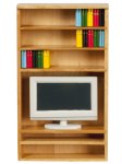 Bookshelf w/ TV Set - Oak (image for) Bookshelf w/ TV Set - Oak