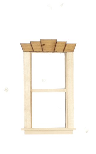 (image for) 1 Over 1 Single w/ 5 Key Top Dollhouse Window