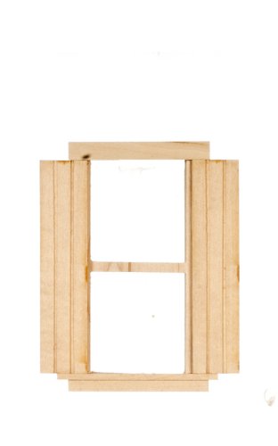 (image for) 1 Over 1 Single Dollhouse Window w/ Shutters
