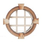 (image for) Crosshatch Keystone Round Non-Working Dollhouse Window