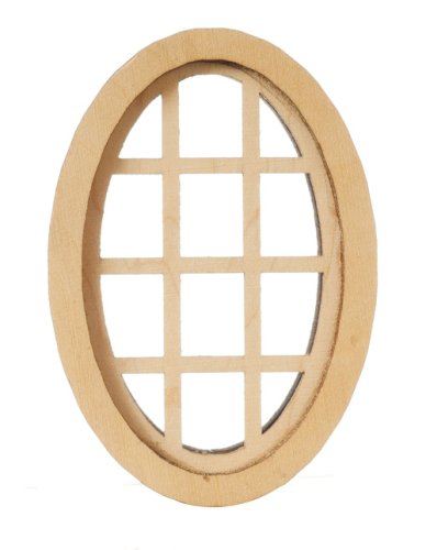(image for) Crosshatch Oval Non-Working Dollhouse Window