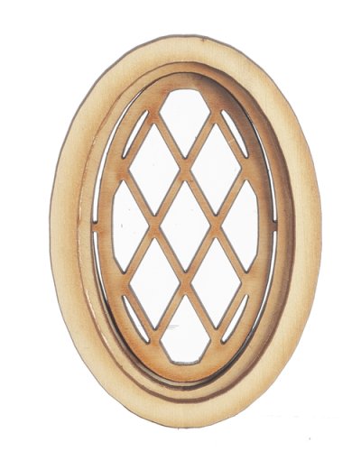 (image for) Diamond Oval Working Dollhouse Window
