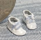 (image for) Baby Shoes Set White w/ Blue Laces