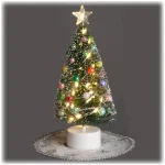 (image for) 24 Light LED 6.5in Decorated Christmas Tree w/ Skirt & Star