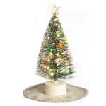 (image for) 24 Light LED 6.5in Decorated Christmas Tree w/ Skirt & Star