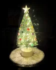 (image for) 24 Light LED 6.5in Decorated Christmas Tree w/ Skirt & Star