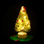 (image for) COPY 24 Light LED 6in Decorated Christmas Tree w/ Skirt & Ribbon