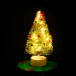 (image for) COPY 24 Light LED 6in Decorated Christmas Tree w/ Skirt & Ribbon