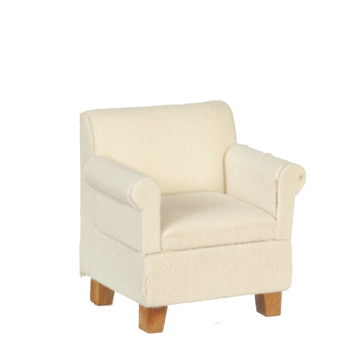(image for) White Fabric Armchair