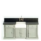 Kitchen Counter Sink Cabinet - Gray & Black (image for) Kitchen Counter Sink Cabinet - Gray & Black