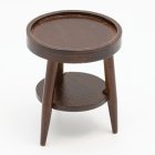 (image for) 2 Tier Round Telephone End Table - Walnut