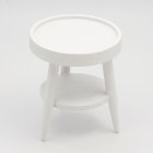 (image for) 2 Tier Round Telephone End Table - White