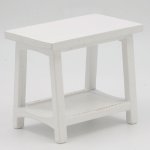 (image for) Rectangular End Table - White Painted