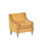 (image for) Vintage Fauteuil Upholstered Chair - Gold