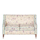 (image for) Vintage Fauteuil Upholstered Sofa - Lavender Floral Print