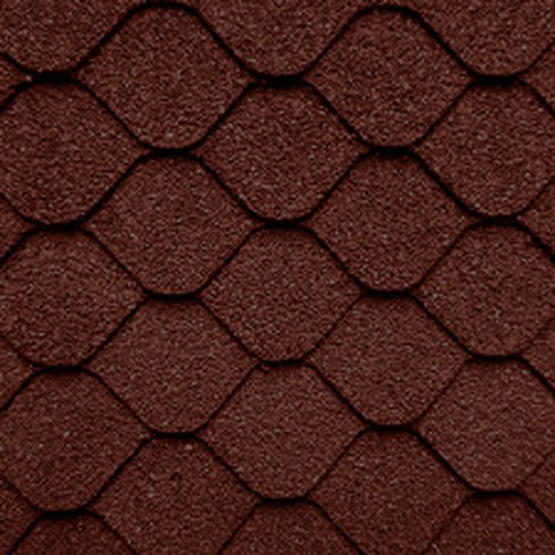 (image for) Red Decorative Fishscale Asphalt Shingles 157 Square Inches