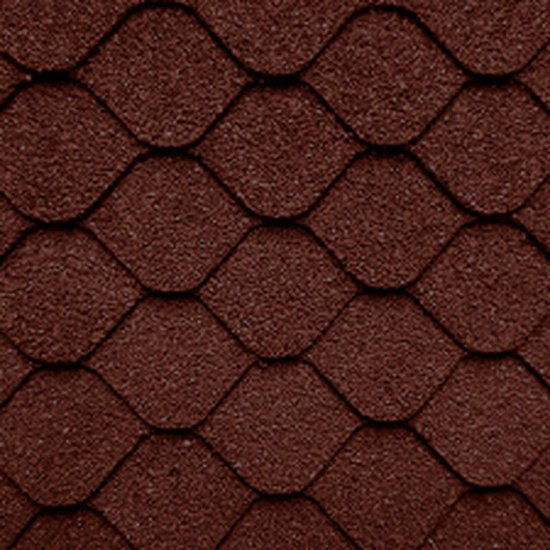 (image for) Red Decorative Fishscale Asphalt Shingles 157 Square Inches