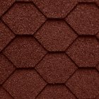(image for) Red Decorative Hex Asphalt Shingles 157 Square Inches