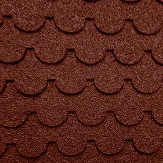 (image for) Red Round Tab Asphalt Shingles 157 Square Inches