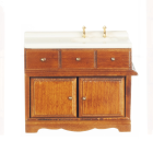 (image for) Kitchen Sink Cabinet - Walnut & White