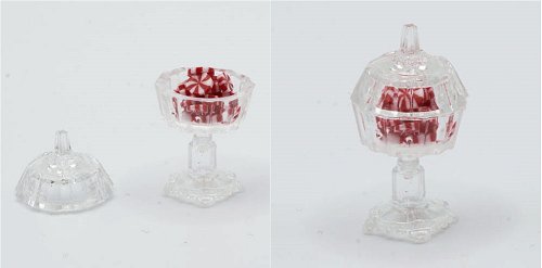(image for) Cut Crystal Candy Dish w/ Peppermints