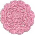(image for) Hand Crocheted 1 Inch Fancy Doily Pink