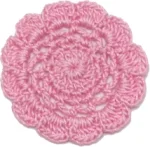 (image for) Hand Crocheted 1 Inch Fancy Doily Pink
