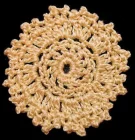 (image for) Hand Crocheted 1 Inch Fancy Doily Tan