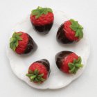 (image for) Chocolate Dipped Strawberries on Plate