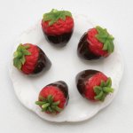 (image for) Chocolate Dipped Strawberries on Plate