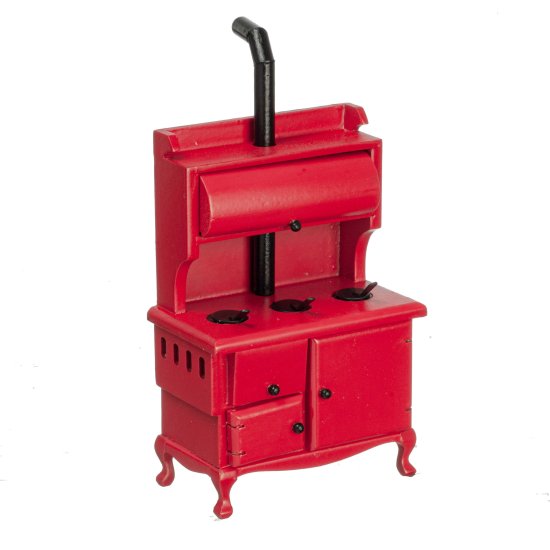 (image for) Old Fashioned Wood Stove - Red