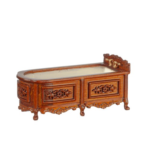 (image for) 1/2in Scale French Provincial Bathtub - Walnut