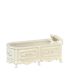 (image for) 1/2in Scale French Provincial Bathtub - Soft White