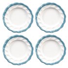 (image for) Victorian Plates White & Blue 4pc