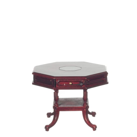 (image for) William IV Octagonal Rent/Drum Table w/ Drawers - Mahogany