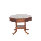 William IV Octagonal Rent/Drum Table w/ Drawers - Walnut (image for) William IV Octagonal Rent/Drum Table w/ Drawers - Walnut