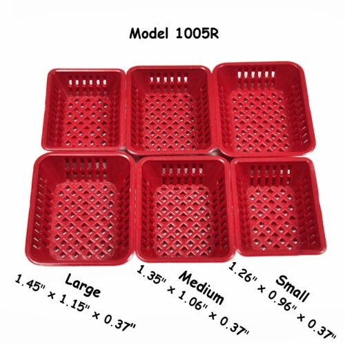(image for) Plastic Market Produce Baskets - Red - Large