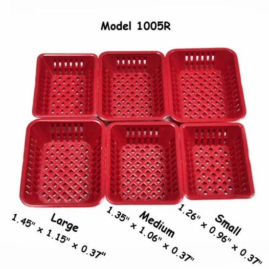 (image for) Plastic Market Produce Baskets - Red - Large