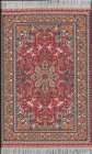(image for) Turkish Large Throw Rug - Red & Orange Floral