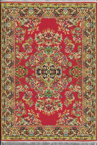 (image for) Turkish Area Rug - Red Floral