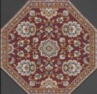 Turkish Octagonal Area Rug - Burgundy & Gold Floral (image for) Turkish Octagonal Area Rug - Burgundy & Gold Floral