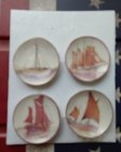 Decorative Nautical Ship Plates 4pc Set (image for) Decorative Nautical Ship Plates 4pc Set